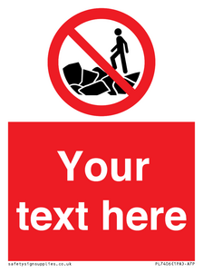 Custom No climbing on rocks